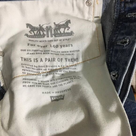 Levi's Drop Crop Button Fly Patchwork Men's Jeans Size 36 - Picture 9 of 10